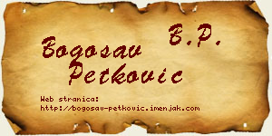 Bogosav Petković vizit kartica